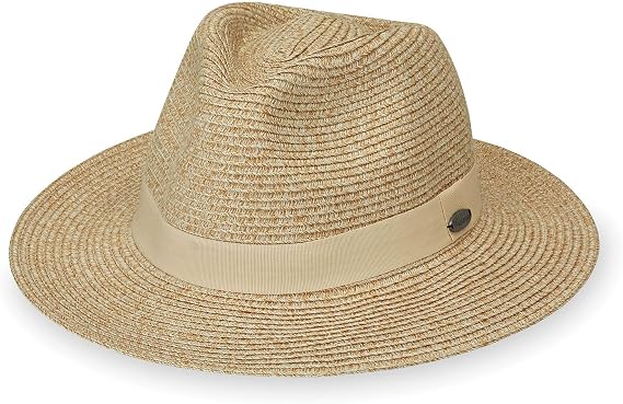 Wallaroo Hat Company Women's Caroline Fedora Sun Hat UV Sun Protection, Packable, Adjustable, Travel-Friendly