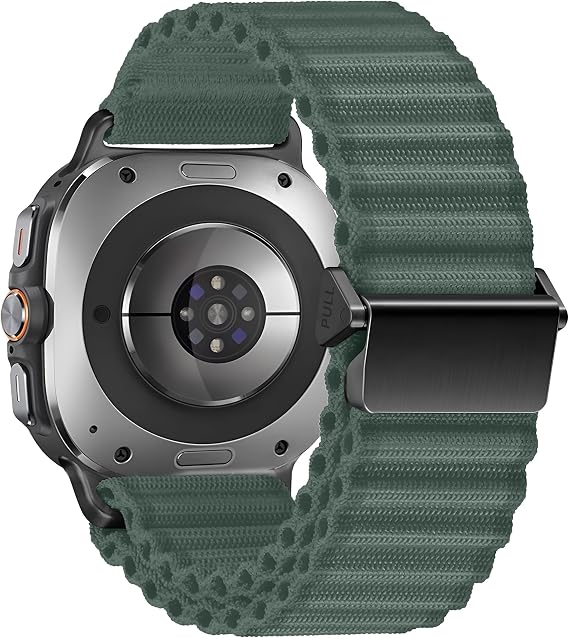 Teknoft Samsung Galaxy Watch Ultra 47mm ile Uyumlu Delikli Model Trail Loop Yumuşak ve Hafif Kumaş Kordon