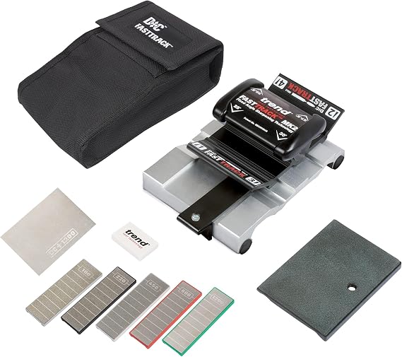 Trend FastTrack MK2 Sharpener Kit, Consistent Edges for Chisels & Plane Irons, FTS/KIT/MK2B
