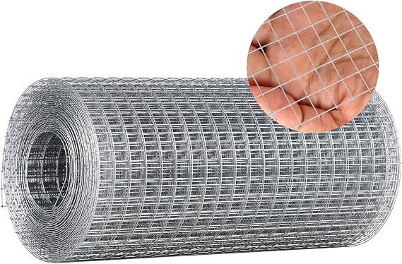 Wire Mesh Fine Mesh Galvanised 200 mm x 6 m Wire Mesh Vole Mesh Aviary Wire Rabbit Wire Metal Mesh Rabbit Fence Garden Stainless Steel Mesh Tight Mesh for Home Garage Garden