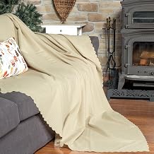 Mikrofiber Şönil Fitilli Minimalist Berjer Örtüsü -110 x175 cm (2 ADET), Çift Taraflı, Kaymaz, Terletmez,Camel