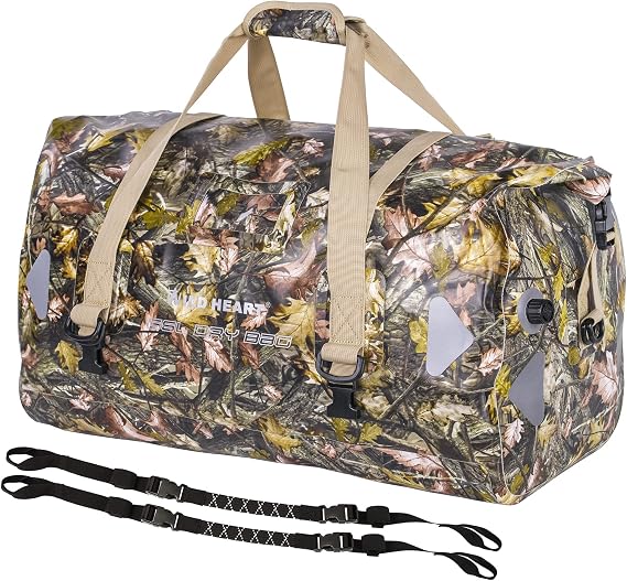 WILD HEART Waterproof Motorcycle Duffel Bag PVC500D With Rope Straps and Inner Pocket 40L 66L 100L for Kayaking, Camping, Boating,Motorcycle