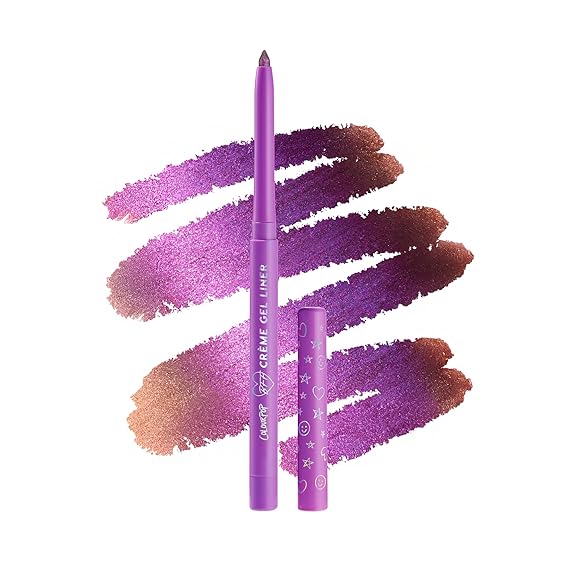 ColourPop Creme Gel Waterproof Chrome Eyeliner - 18HR Wear, Ultra-Pigmented Eyeliner Pencil with Matte & Metallic Finishes - Smudge-Proof, Vegan & Cruelty-Free - Actin Up (0.01 oz)