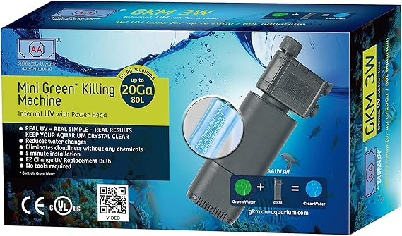 AA Aquarium Mini Green Killing Machine Internal UV Sterilizer-AAUV3W