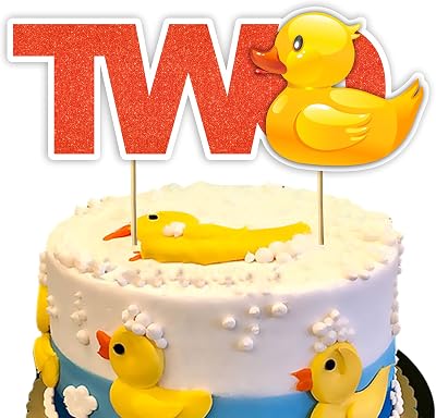 Seyal Cartoon Duck Two Cake Topper