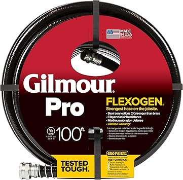 Fiskars Garden Watering 60058100Gt Flexogen Pro Hose, 5/8 By 100'