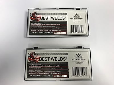 2 EACH Welding helmet magnifiercheater lens, 2 x 4.25, 1.00 diopter, GLASS...