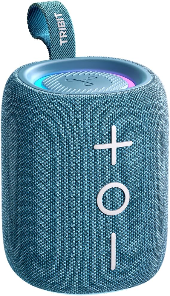 Tribit StormBox Mini+ Portable Bluetooth Speaker, 12W, 360 Sound, Blue