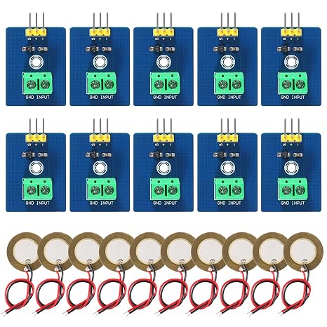10pcs Piezoelectric Sensor Analog Ceramic Vibration Sensor Module 3.3V/5V Piezoelectricity for Arduino DIY KIT