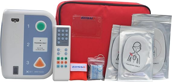 JKTENS AED Trainer First Aid Device English & Spanish Automated External Defibrillator Teaching CPR Training Emergency Rescue for First aid Training