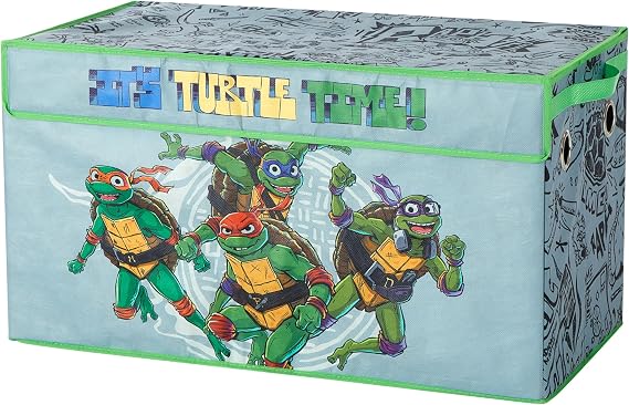 Teenage Mutant Ninja Turtles Collapsible Storage Trunk, Durable with Soft Lid, 28.5"x14.5"x16"