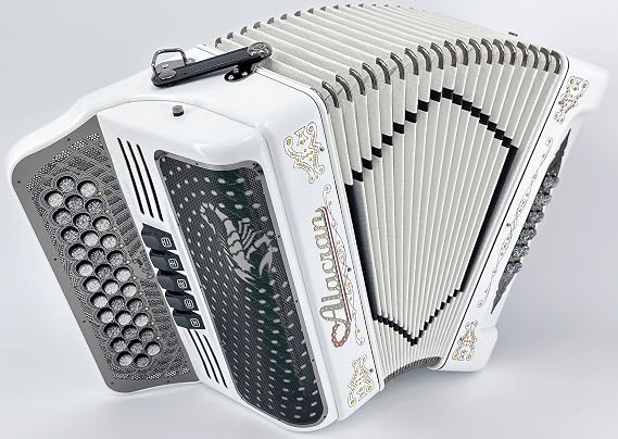 Alacran NAL-3412-5R-WSP-Sol - 34 Button, 12 Bass Accordion, includes Rigid, Real Plywood, Case and Padded Straps