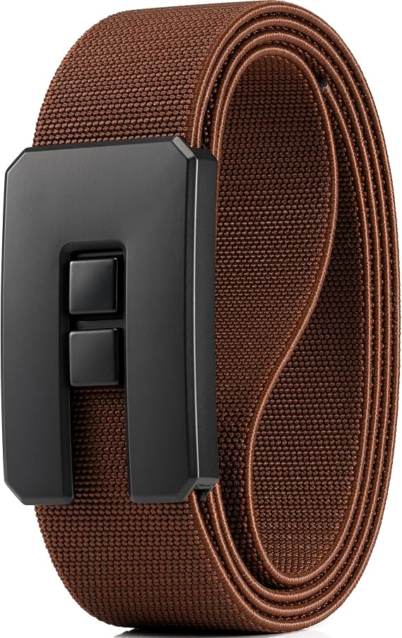 GEIT Men's Adjustable Stretch Nylon Quick Ratchet Casual Belt for Jeans