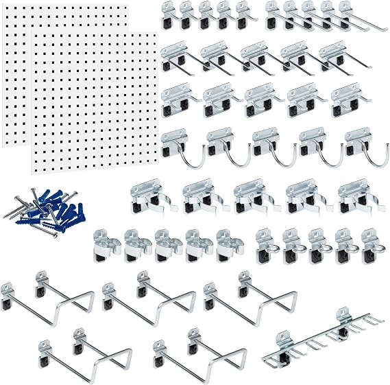 Triton 2-Pc. LocBoard Set - 24-in. x 24-in. Boards, 46 Hooks, Model# LB1-KIT