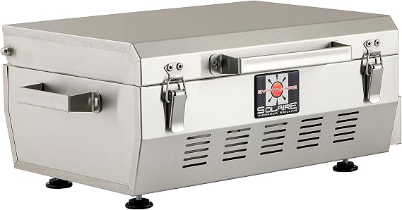Solaire SOL-EV17A Everywhere Portable Infrared Propane Gas Grill, Stainless Steel | Stainless Steel