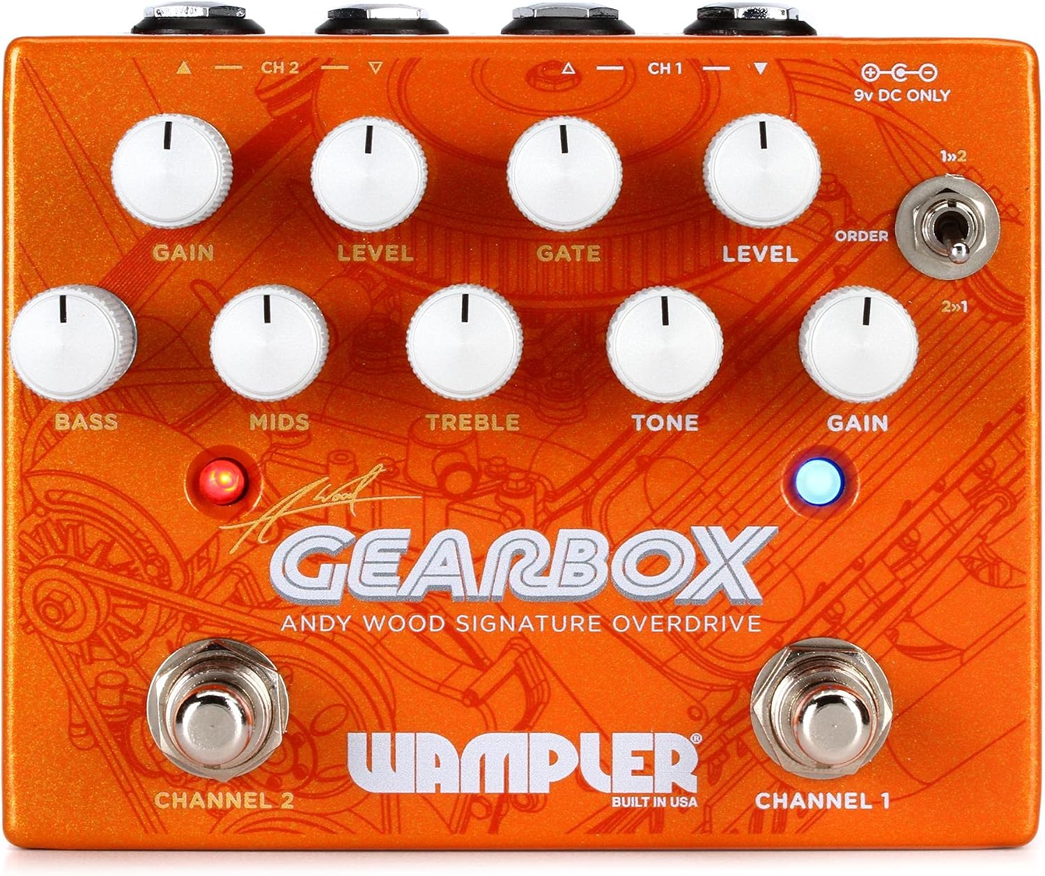 Wampler Gearbox · Andy Wood Signature Overdrive Distortion Pedal