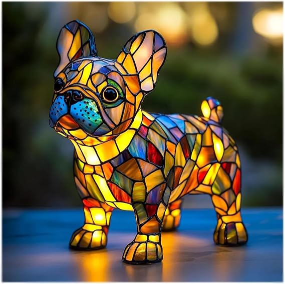Corgi Lamp, French Bulldog Lamp, Dachshund Lamps, Pug Lamps, Dog Series Art Night Light, Cute Pet Dogs Themed LED Table Lamps, Animal Light Home Decor, Fun Gift for Dog Lovers, Bulldog [Energy Class A]