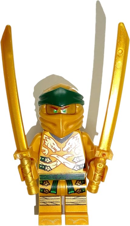 LEGO Ninjago Mini Figure Lloyd Golden Ninja / Golden Ninja with Bonus Weapons