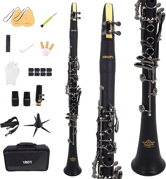 Bakelite B-flat clarinet (Black nickel, Bakelite)