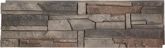 Faux Stacked Stone Panel 41" x 11.25" in Kenai Color for Do It Yourself Friendly Home Improvement Projects