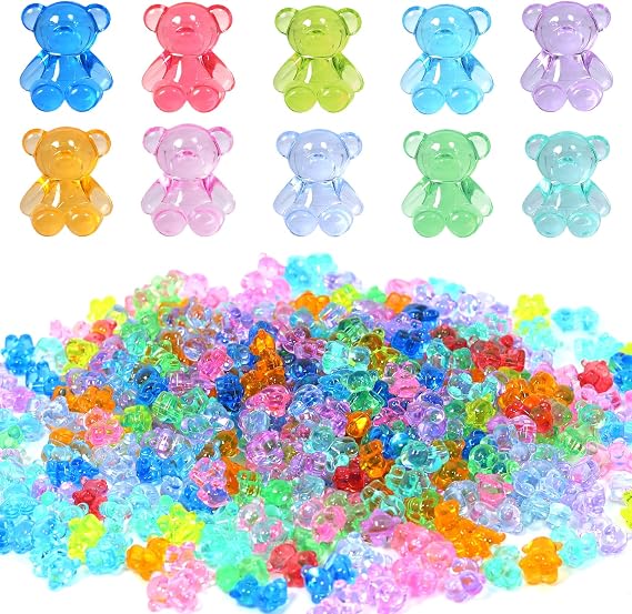 320Pcs Resin Animals Figures,Mini Counting Bears,Mini Resin Bears, Tiny Miniature Figurines Bear to Hide, Bulk Mini Teddy Bears for Kids, Counting Manipulatives, Valentines Gifts