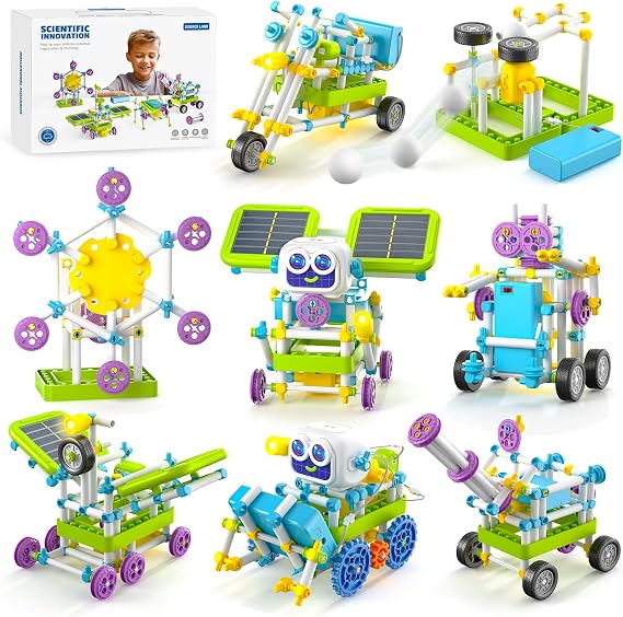Solar Robot Kit 45+ STEM Toy 434pcs w/Gears & Sensors Kids 4-12