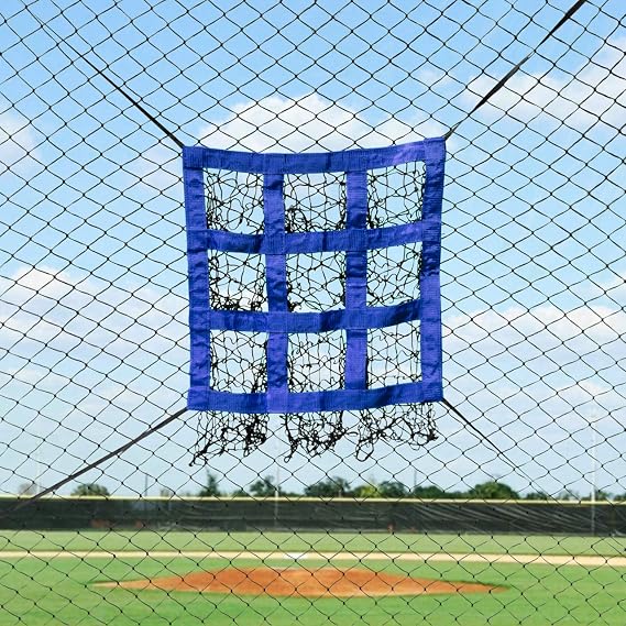 FORTRESS Baseball/Softball Pitching Net Target | Baseball Training Equipment | Pitching Practice - Accuracy Training | 9 Pocket Strike Zone [Target ONLY]