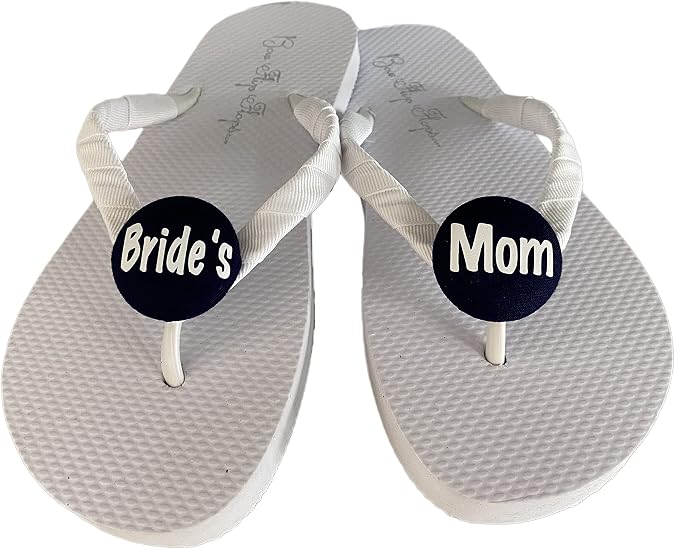 Cute Bride or Groom's Mom Wedding Flip Flops