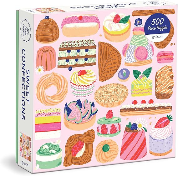 Galison - Sweet Confections 500 Piece Jigsaw Puzzle for Adults