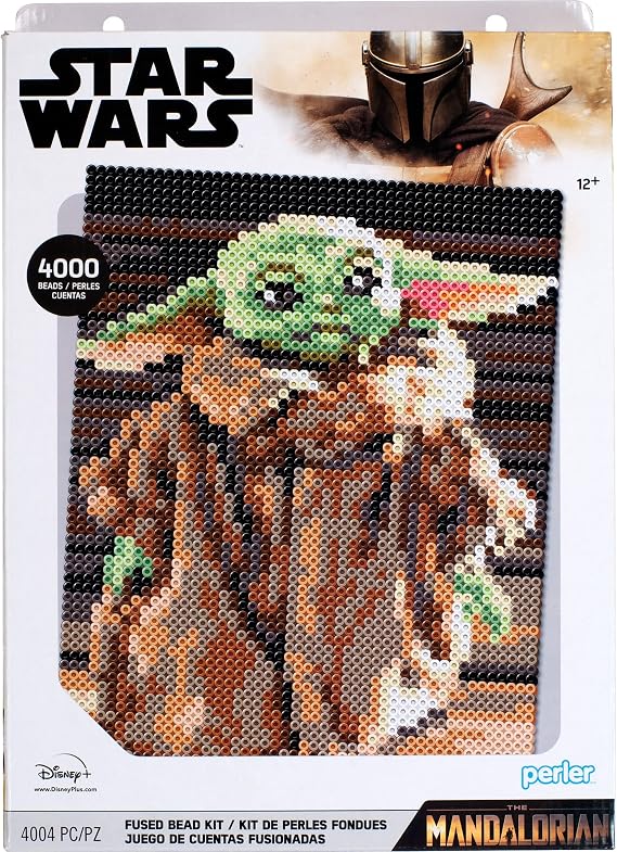 Perler 80-54391 The Mandalorian Baby Yoda Star Wars Fuse Bead Deluxe Box Kit, 4005