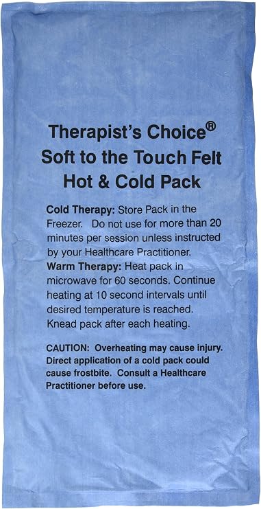 Therapists Choice Soft to The Touch Felt Hot & Cold Pack (11"x22" X-Large)