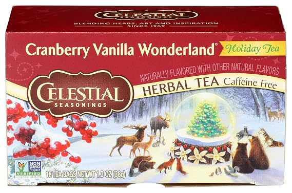 Celestial Seasonings Tea, Cranberry Vanilla Wonderland, 20 Count