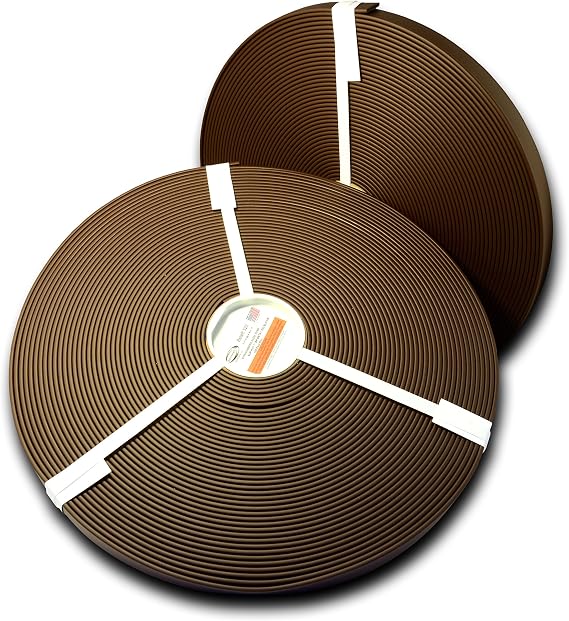 1-1/2" BETA Super Heavy(0.15" Thick) Matte BIOTHANE - Leather Embossed | BIOTHANE USA (25 Feet, Brown 523)