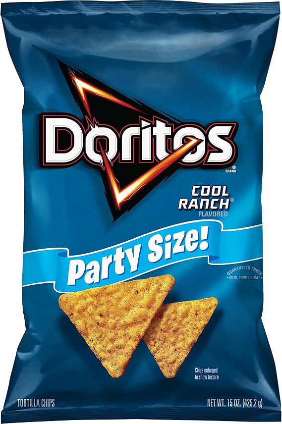 Doritos Cool Ranch Flavored Tortilla Chips, Party Size! (15 Ounce)
