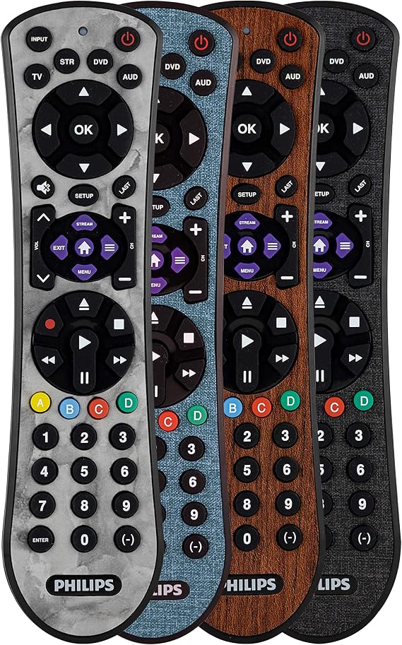 Philips Universal Remote Control, Samsung TV Remote, Universal TV Remote Replacement, Samsung Remote Control Universal for Smart TV, Vizio TV, LG TV, Sony TV, Apple TV, 4 Device, Marble, SRP4320M/27
