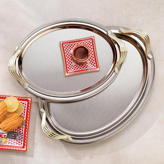 Schafer Ela 2-pack Oval Tea Tray-Platinum01
