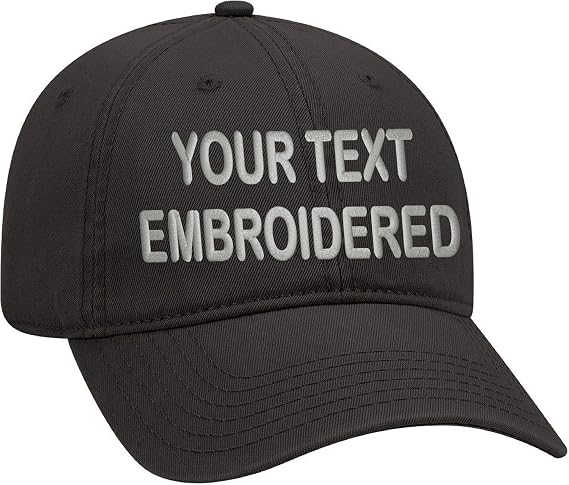 Custom Text Embroidered Dad Hat Unstructured Soft Cap Adjustable Metal Buckle