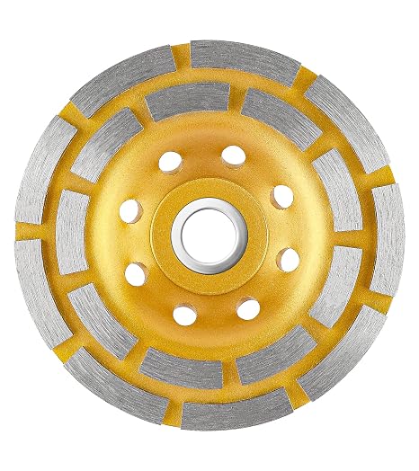 Grinding Wheel Diamond Cup Wheel for Concrete Grinding, Stone, Cement, Marble, Rock, Granite Surface Aggressive Polishing Cleaning Angle Grinder Attachment (4.5inch)