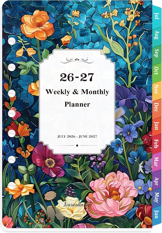2026-2027 Planner Refills - 7-Hole Planner Refills 2026-2027 with Tabs