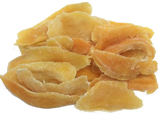 Natural Dried Mango Slices by Its Delish, 16 Oz Bag (1 lb) Candied Dried Fruit | Low Sugar & No Color Added