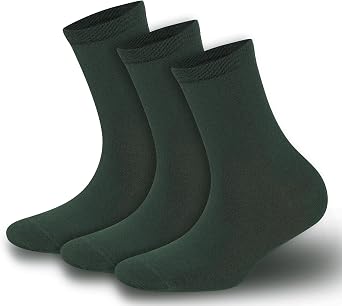 BAMBOOVEN Womens Bamboo Crew Socks-Super Soft, Odor Free and Breathable Socks-3 Pairs(Womens Shoe Size 6-9/9-12)
