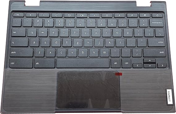 Replacement Laptop Upper Case Palmrest Keyboard Assembly Part for Lenovo Chromebook 100E 2th AST 5CB0Z21474 Black
