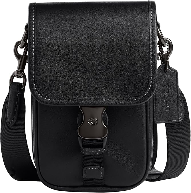 Coach League Phone クロスボディ、ブラック。