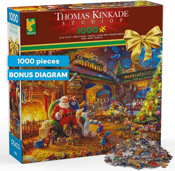 CEACO Thomas Kinkade -Santa's Workshop Puzzle - 1000 Pieces