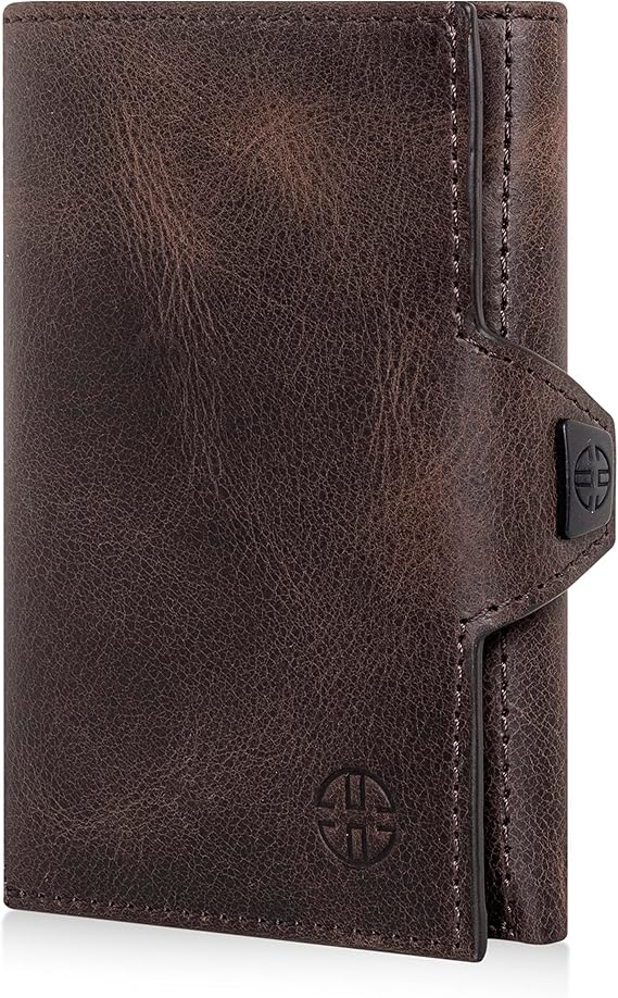 TRUSADOR Toscana Three Layer Leather Wallet RFID Protected Card Holder for Men and Women