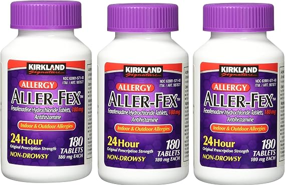Kirkland Signature Aller-Fex, 180 mg, 3 Pack (180 Tablets)