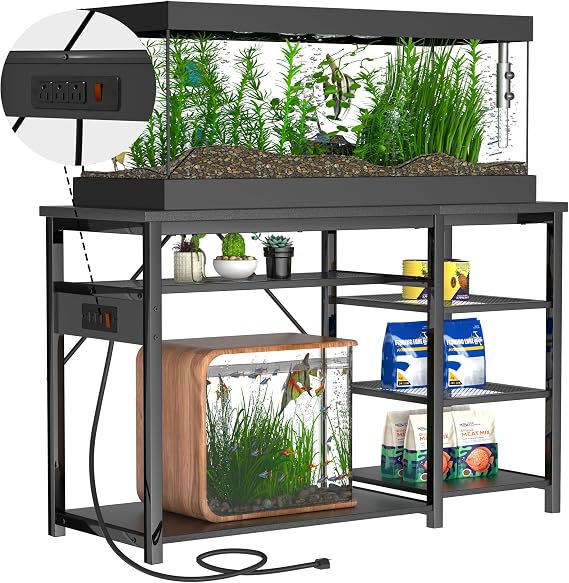Keelian 55-75 Gallon Fish Tank Stand With Power Outlets for Aquarium Stand