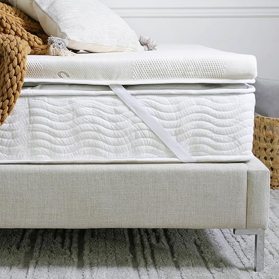 Saatva Graphite Memory Foam Mattress Topper, 3" Memory Foam Layer