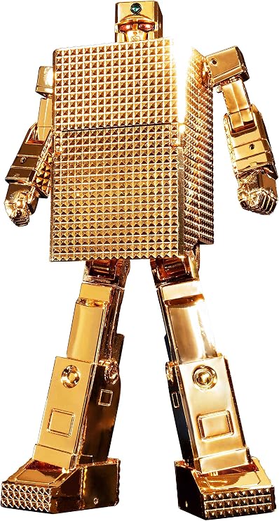 Chogokin Tamashii Golden Warrior Gold Lightan GX-32R 24K Gold Plated Finish Approx. 5.1 in 130 mm in Robot Shape ABS PVC & Die-Cast Painted Action Figure