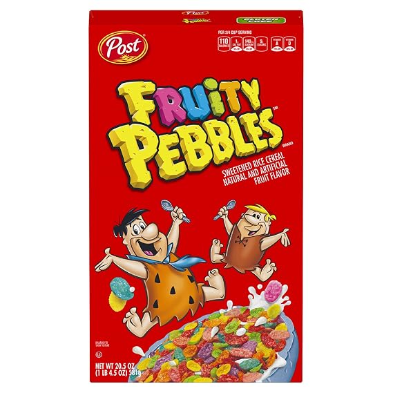 Post Fruity Pebbles Gluten Free Breakfast Cereal, 20.5 Ounce